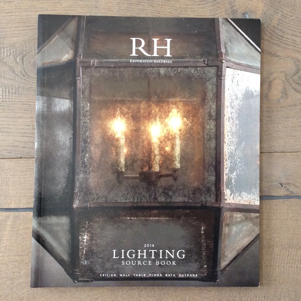 RH restoration hardware catalog table look book